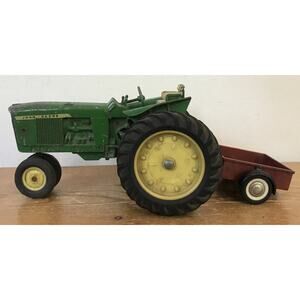 Vintage US Zone Germany Schuco Ingenico Carreto John Deere Tractor Trailer Toy